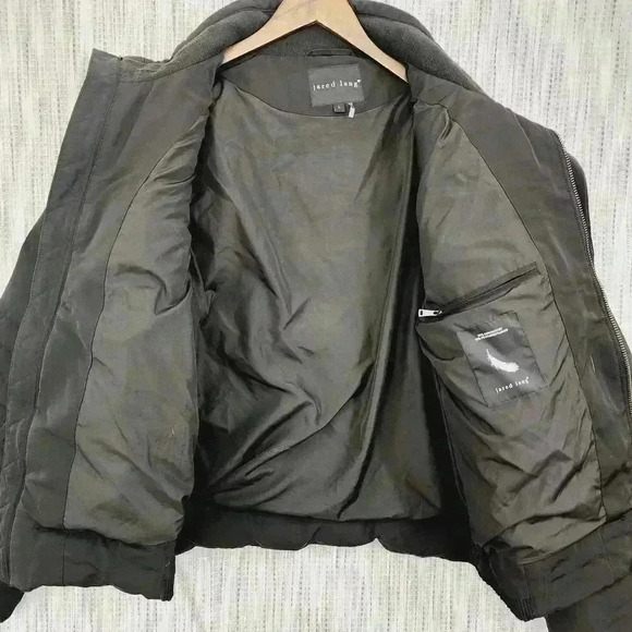 Jared Lang Down Men's L Puffer Coat Full Zip/ Button - Picture 4 of 10